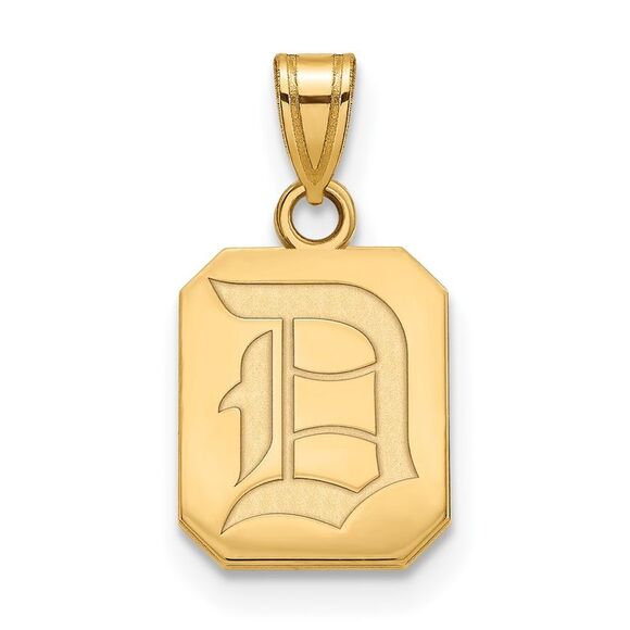 14k Gold Plated Silver Duquesne U Small Pendant - Picture 1 of 3